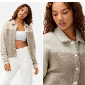 Outdoor voices megafleece bomber jacket